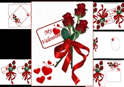 Valentine, anniversary roses note mini kit