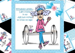 8x8 Stella and her fitness level mini kit