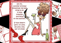 8x8 Rita birthdays wine and shoes mini kit
