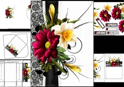 Floral medly with spring flowers 3 mini kit