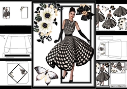 Fashionista with flowers and butterflies 3