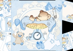 8x8 beautiful new baby boy mini kit