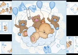 8x8 new baby boy and his brothers and sister mini kit