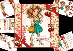 7x7 Happy birthday Cherie mini kit