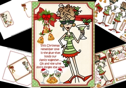 Rita Christmas family love and wine mini kit