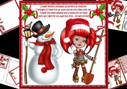 8x8 I made a snowman teen mini kit