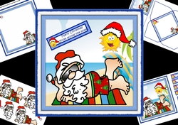 Santa enjoys the sun mini kit