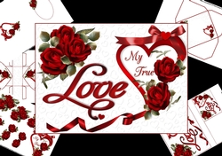 My true love ribbons and roses mini kit