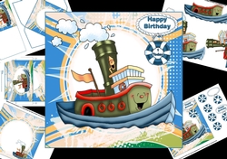7x7 fun tug boat birthday 1 mini kit