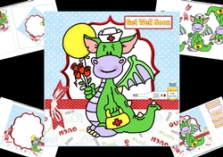 7x7 Clyde has get well wishes mini kit