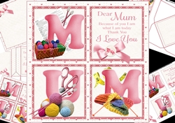 8x8 I love you mum knitting mini kit