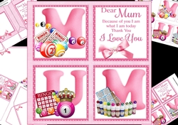 8x8 I love you mum bingo mini kit
