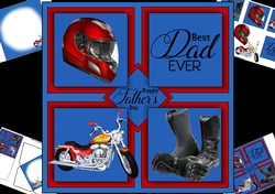8x8 best biker dad ever mini kit