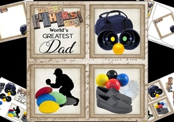 8x8 worlds greatest dad crown bowling mini kit