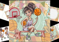 8x8 basket ball star girl mini kit