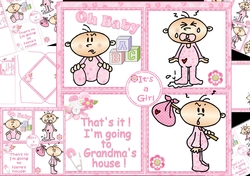 8x8 baby girl is off to grandmas house mini kit