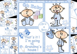 8x8 baby boy is off to grandmas house mini kit