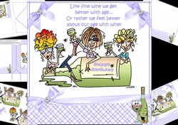 8x8 J.J and her friends about wine mini kit