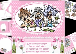 8x8 Stella and her friends about wine mini kit