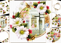 8x8 London town with flowers choice of scenes mini kit