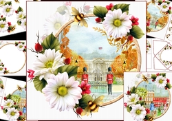 8x8 London town with flowers choice of scenes 2 mini kit