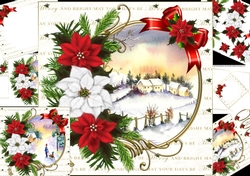 8x8 the christmas village 2 choice of two scenes mini kit