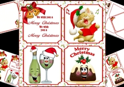 8x8 Merry Christmas wine and plum pudding mini kit