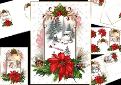 vintage Christmas church choice of scenes mini kit