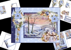 The snowy Christmas scene mini kit 1