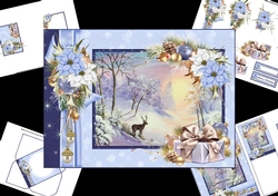 The snowy Christmas scene mini kit 2