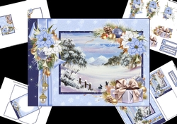 The snowy Christmas scene mini kit 3