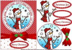 Let it snow decoupage