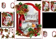 Christmas Robin with choice of two scenes mini kit 1