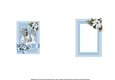 Ribbon wrap snowy church scene insert