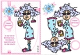 Stella takes her birthday to the couch decoupage sheet