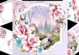 8x8 Cool roses with water colour scene mini kit