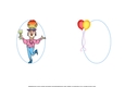 Edna and her birthday balloons insert