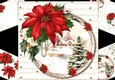 8x8 Snowy Village with beautiful poinsettia mini kit