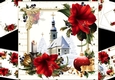 8x8 The Christmas candle with snowy church mini kit