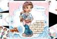 8x8 bricklayer girl well done/birthday mini kit