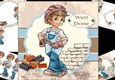 8x8 bricklayer boy well done/birthday mini kit