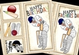 8x8 He loves his cricket birthday/fathers day mini kit