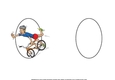 Old guy on a bicycle decoupage sheet insert