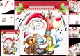 Santa and his pals send Christmas wishes 8x8 & A5 mini kit