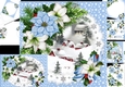 Christmas village scene with flowers  8x8 & A5 mini kit