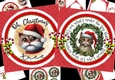 7x7 Christmas cats choice of two mini kit