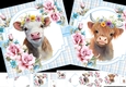7x7 baby cow and highland cow mini kit