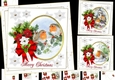 7x7 Christmas robin choice of three scenes mini kit