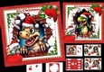 7x7 Christmas is bursting out all over Dinos choice of two mini kit