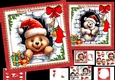7x7 Christmas is bursting out all over teddies choice of two mini kit